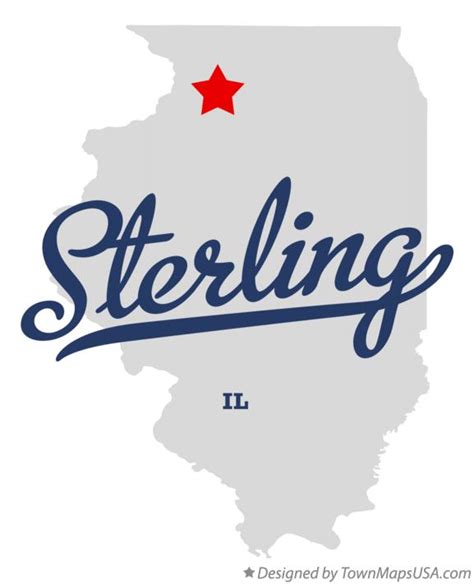 Map of Sterling, IL, Illinois