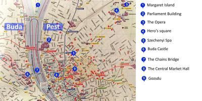 Buda castle map - Castle hill budapest map (Hungary)