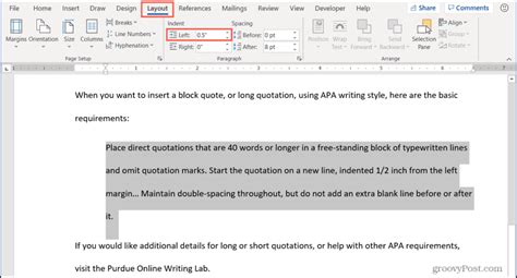 How To Insert A Block Quote In Microsoft Word | solveyourtech