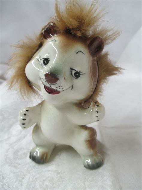 Vintage porcelain Lion Figurine with Fur | Vintage porcelain, Figurines, Vintage