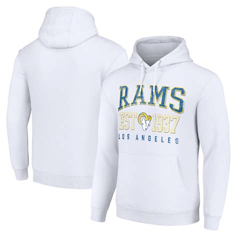 Men's Starter White Los Angeles Rams Throwback Logo Pullover Hoodie - Walmart.com