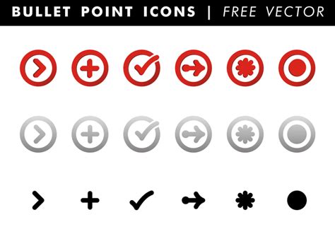 Bullet Point Icons Vector 111152 Vector Art at Vecteezy