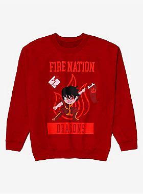 Avatar: The Last Airbender Fire Nation Dragons Crewneck - BoxLunch ...