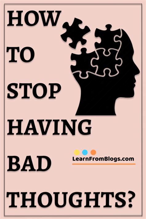 HOW TO STOP HAVING BAD THOUGHTS? - Personal Development