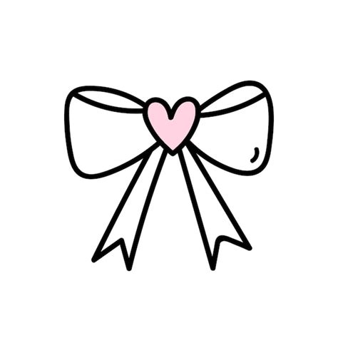 Premium Vector | Cute bow with ribbons isolated on white background ...