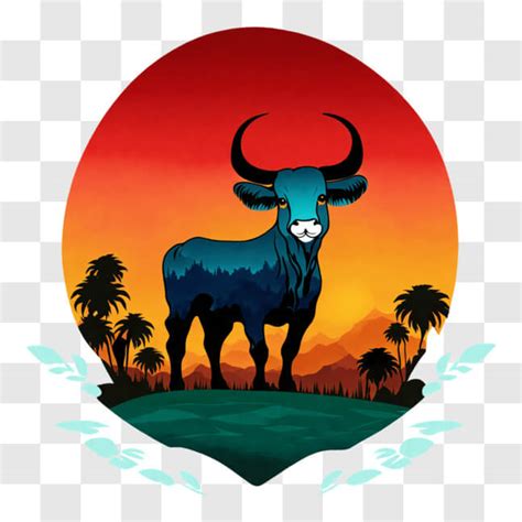 Download Blue Bull in Stunning Natural Surroundings PNG Online ...