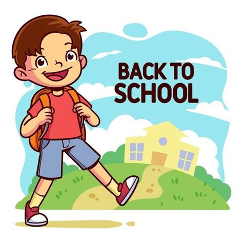 Premium Vector | Cartoon children back to school | Back to school, School cartoon, School brochure