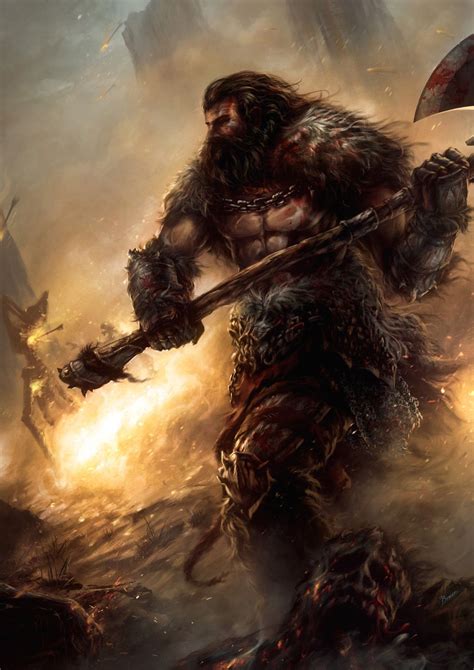 Barbarian, Fantasy art, Fantasy artwork