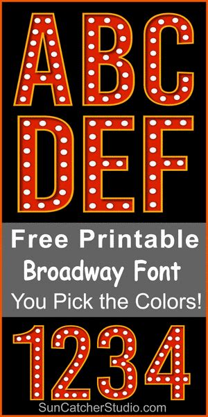 Broadway Font (Marquee Letters & Numbers with Lights) – DIY Projects ...