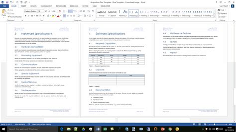 Acquisition Plan Template – MS Word & Excel