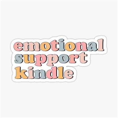 "emotional support kindle" Sticker for Sale by stickersworld31 | Redbubble