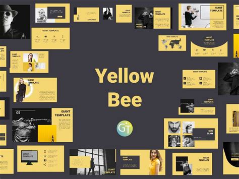 Yellowbee Free Powerpoint Template Free Downloadgiant for Powerpoint Animation Templates Free ...