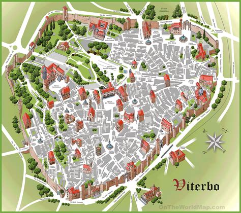 Viterbo tourist map