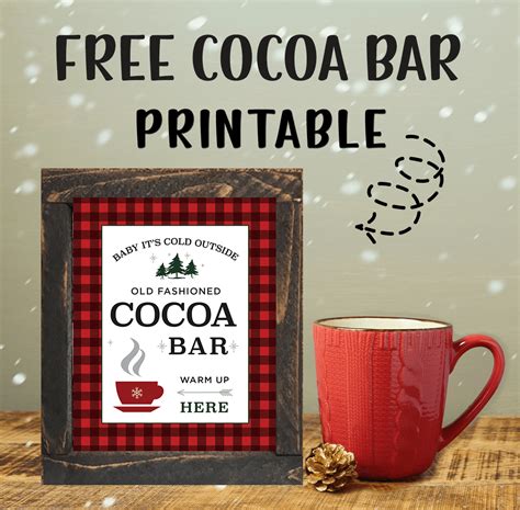 Hot Cocoa Bar Sign Printable - Printable Word Searches