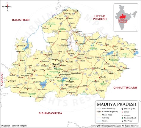 Madhya Pradesh District Map In Hindi, 41% OFF