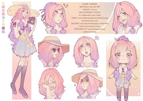 Carmen (OC) - character sheet by Moriartea-chan | Character design references, Anime character ...