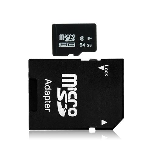 64GB Micro SD Card with Micro SD to SD Adapter (High Speed Class 6 ...