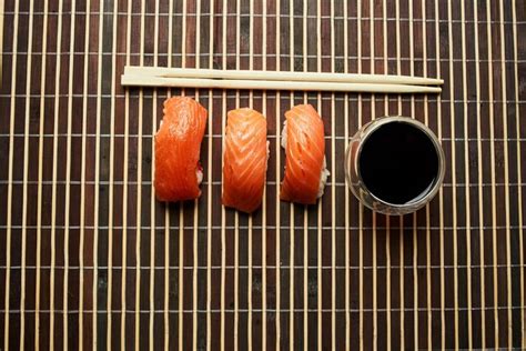 Premium Photo | Japanese sushi chopsticks soy sauce traditional asian food