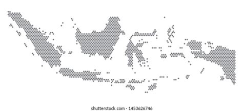 Pixel Map Indonesia Vector Dotted Map Stock Vector (Royalty Free ...