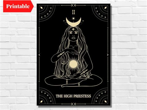 The High Priestess Tarot Art Print Tarot Card Print Tarot Art Tarot Print Wall Art - Etsy