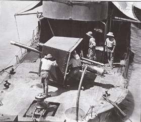 Over Open Sights: 4 inch Naval Gun and Crew on the Tigris.