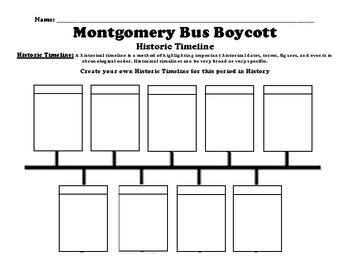 Montgomery Bus Boycott Timeline Worksheet (PDF) by BAC Education