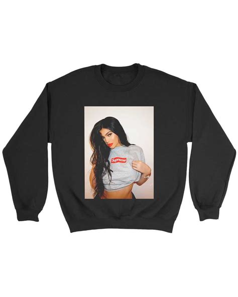 Kylie Jenner Wearing Supreme Sweatshirt
