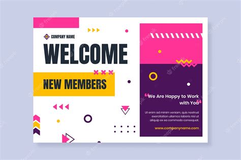 Premium Vector | Flat design welcome card template