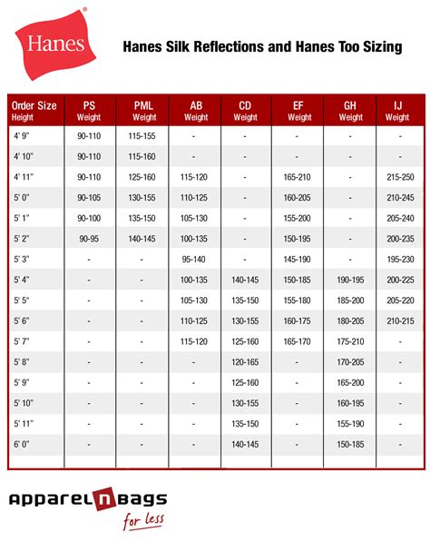 Hanes Youth Size Chart - Ponasa