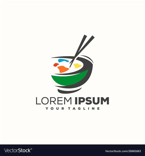 Awesome food color logo design Royalty Free Vector Image