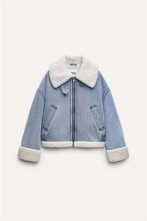 ZARA 2023-24FW FAUX SHEARLING BIKER JACKET ZW COLLECTION (3548/250) | Denim fashion, Islami moda ...