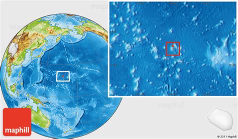 Physical Location Map of Wake Island