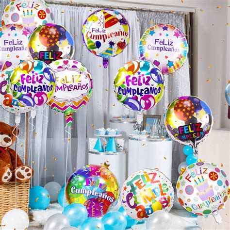 Buy 32 PCS Feliz Cumpleanos Balloons Spanish Happy Birthday Decorations ...