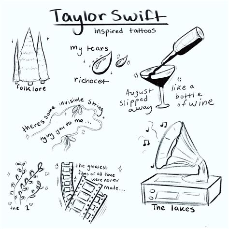 Taylor Swift Tattoo, Taylor Swift 13, Taylor Swift Lyrics, Taylor Swift Drawing, Dream Tattoos ...