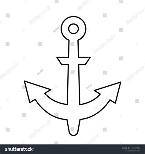 Sea Anchor Symbol Vector Handdrawn Illustration Stock Vector (Royalty Free) 2150577587 ...