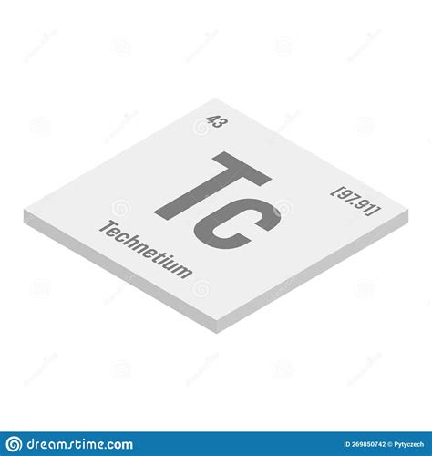 Technetium, Tc, Periodic Table Element Stock Vector - Illustration of ...