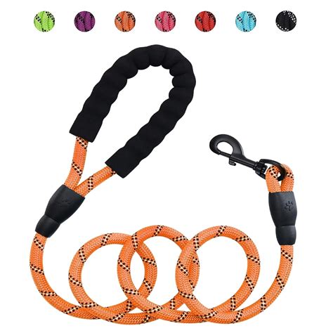 Reflective Strong Rope Dog Leash with Comfortable Padded Handle Heavy ...