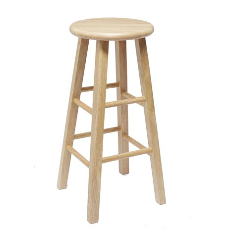 Mainstays Fully Assembled 29′ Natural Wood Bar Stool – Home & Garden