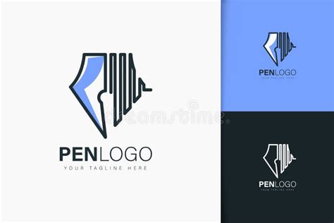 Pen Logo Design Linear Style Stock Vector - Illustration of perfect ...