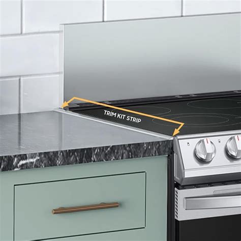 Samsung 30-in Gas and Electric Range Filler Trim Kit (Black Stainless Steel) in the Cooktop ...