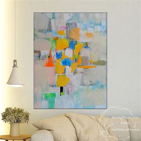 Large Abstract Oil Paintingoriginal Yellow Abstract - Etsy