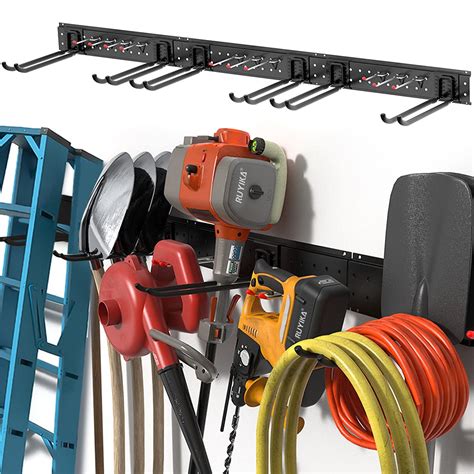 Buy TORACK Tool Storage Rack, Garage Tool Organizer Wall , 16 Hooks, 48 ...