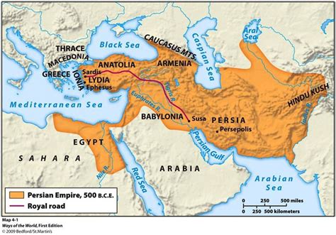 map of the Persian Empire, 500 BC. Mystery of History Volume 1, Lesson 67 #MOHI67 | Persian ...