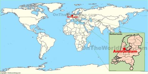 Amsterdam on the World Map - Ontheworldmap.com