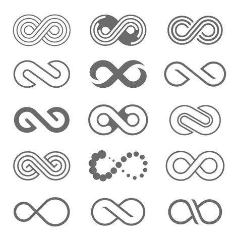 Set of infinity loop logo icon 3030538 Vector Art at Vecteezy