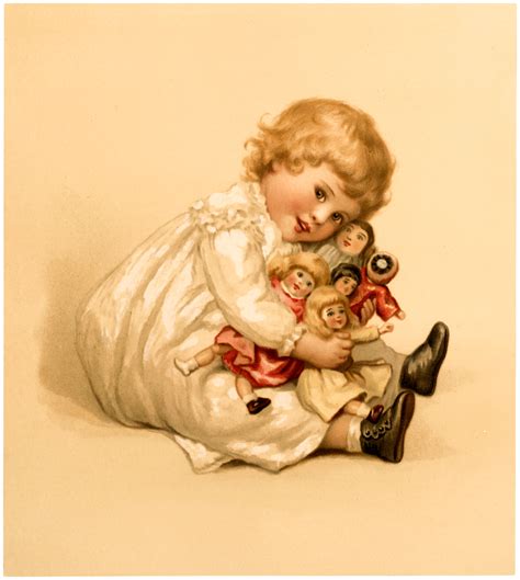 8 Vintage Girls with Dolls Images! - The Graphics Fairy