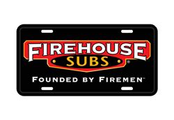 Spruce up your ride with this slick Firehouse Subs logo license plate! | Firehouse subs ...