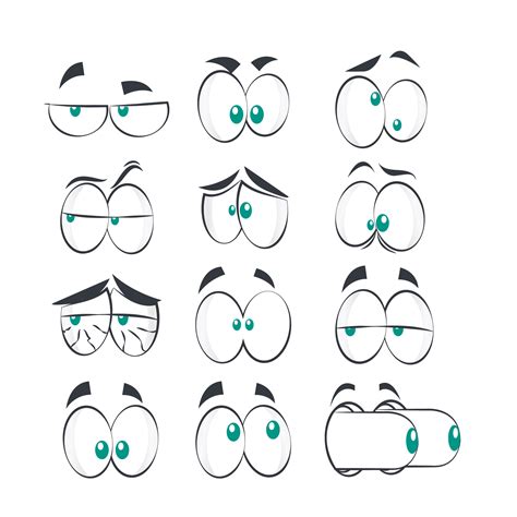 an image of cartoon eyes with different expressions