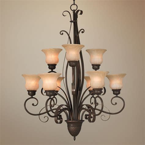 Franklin Iron Works Curled Ribbons 30" Wide Chandelier - #M2043 | Lamps Plus | Chandelier ...
