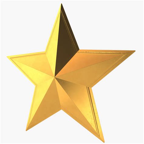 3d model golden star